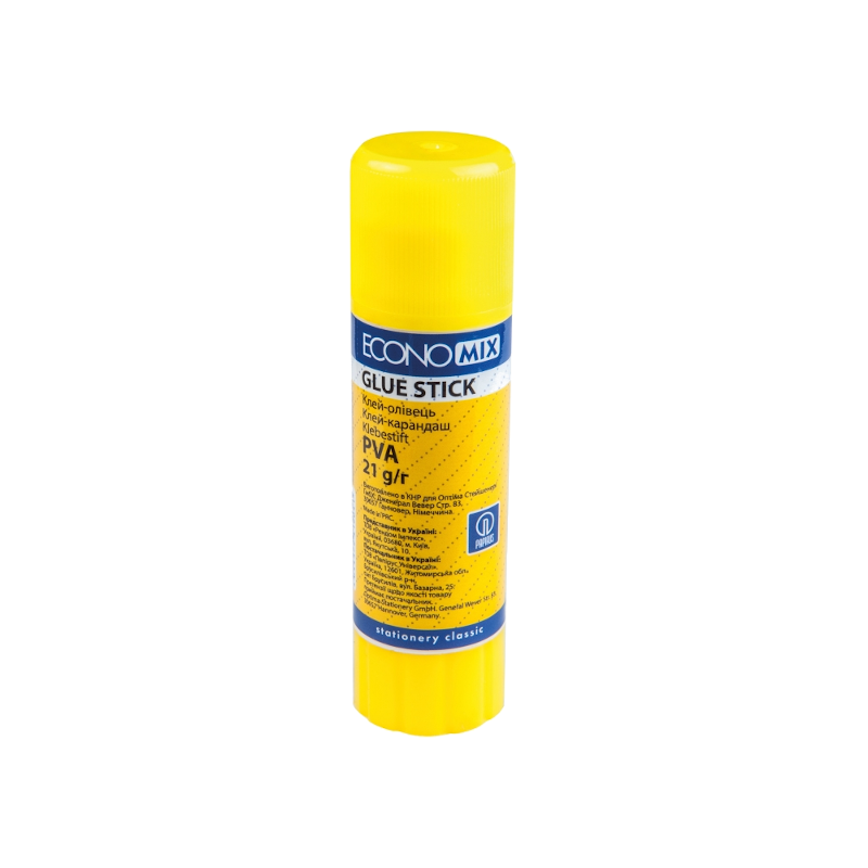 Клей-олівець ECONOMIX (E41204), PVA, 21г